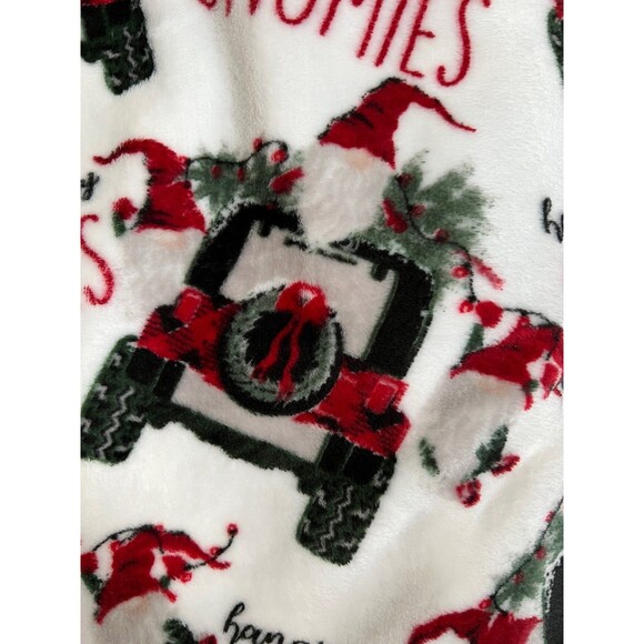 NWT Christmas Jeep Wrangler Santa Gnome HANGING WITH MY GNOMIES 50” x 70” throw - Picture 2 of 4